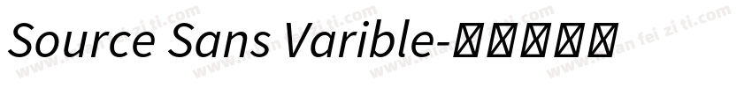 Source Sans Varible字体转换